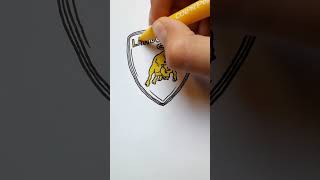 Lamborghini Logo Drawing #lamborghini #logo #art #drawing #satisfying  #relax #ferrucciolamborghini