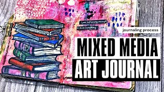 Journal Process || Old Pile of Books || Mixed Media Journal || #021