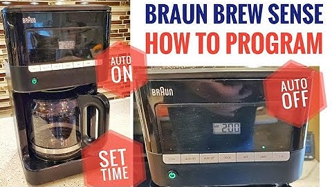 HOW TO PROGRAM AUTO START Braun Brewsense Drip Coffee Maker KF7000 BK  AUTO OFF