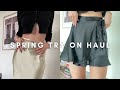 HUGE SPRING TRY ON HAUL | Zara, Aritzia, H&M, Abercrombie, and more!