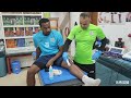 علاج اللاعب الدولي فهمي دوربين من إلتهاب في وتر الرضفي لصابونة الركبة الملك نصراوي 