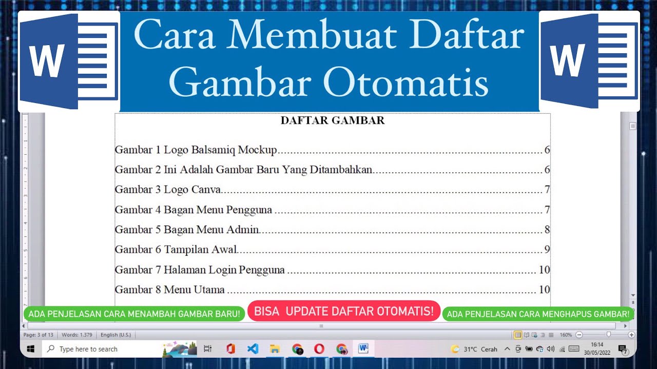 Cara Membuat Daftar Gambar Otomatis 