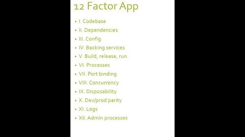 Twelve Factor App Principles   Quick Notes #softwarearchitect #interviewpreparation #coding #java