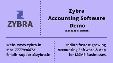 Zybra Billing/Accounting Invoicing & Inventory Software Demo - English | #1 GST Billing Software