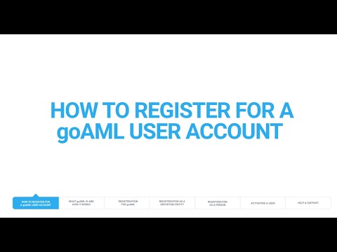 How to Register on goAML