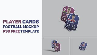 FREE Football Player Cards Mockup PSD Template Editable download