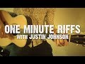 "ONE MINUTE RIFFS" GUITAR LESSON #1 - Hill Country Blues Rhythm/Lead Riff - Key of E