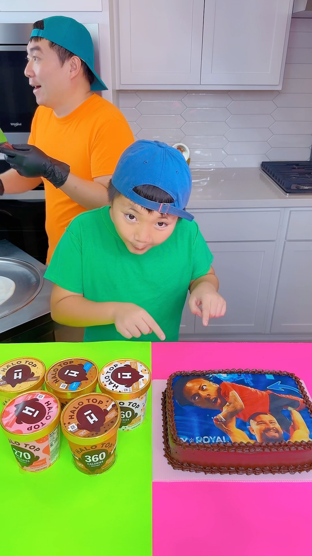 IShowSpeed cake vs ketchup ice cream challenge!? #ishowspeed #wwe #funny by Ethan Funny Family