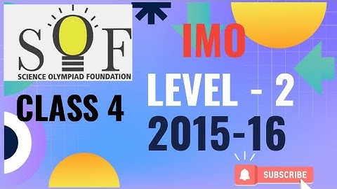 CLASS 4 LEVEL 2 IMO/SOF OLYMPIAD 2015-16@OForOlympiad #class4 #imo
