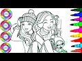 🎨Coloring Pages 👩Barbie 🏂🎆🏔🌨N&#39;👧 Raquelle Friendship ❤❤💖💖😍Goals Be Happy Coloring Drawings