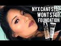 NEW NYX CANT STOP WONT STOP FOUNDATION BEIGE & MATTE PRIMER FULL DAY REVIEW