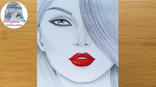 Easy way to draw a girl with red lips ► used things
▬▬▬▬▬▬▬ 1. pencil name : doms ( zoom ultimate dark ) 2.
blending stump (you can use paint brush /makeup b...