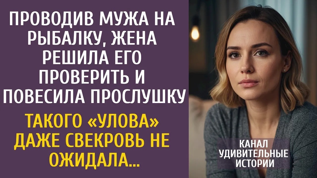 Проводив мужа на рыбалку, решила его проверить прослушкой… Такого «улова» даже свекровь не ожид