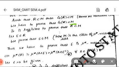 measurable set#MSc maths#sem 4 #GMIT #Measure theory #lec12 part2 #theorem10 part 1