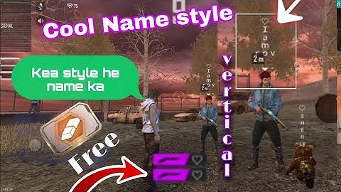 FREE FIRE CHANGE NAME STYLE VERTICALLY UP TO DOWN. NEW COOL TRENDING STYLE NAME