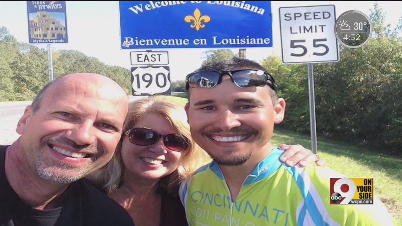 Cyclist riding across U.S. for cancer victims - YouTube