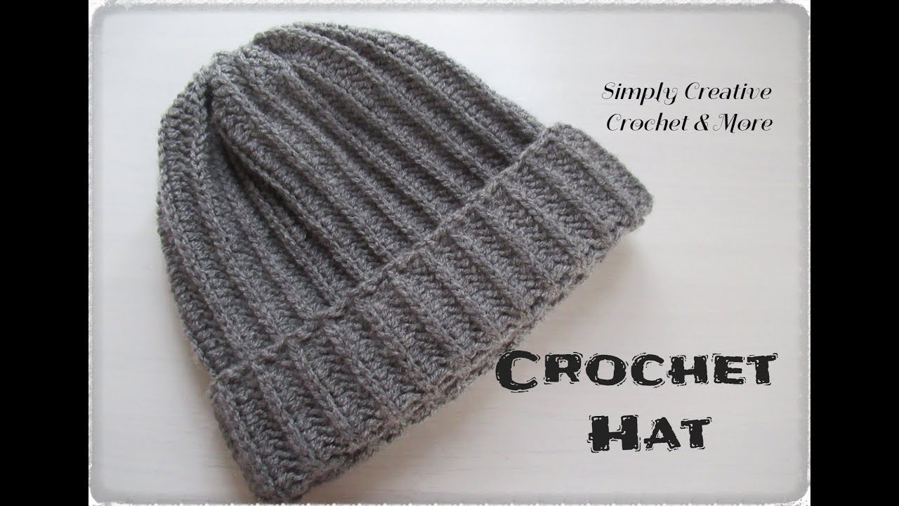 Crochet Hat for man | Ribbed Stitch - YouTube