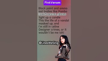 pink venom - lisa Rap part (Lyrics) #songlyrics