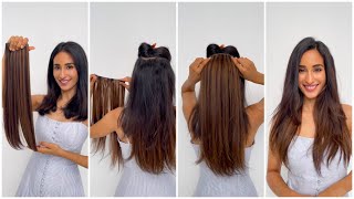 Colour Your Hair Without Bleaching | Add Highlights & Increase Hair Length Using Hair Extensions