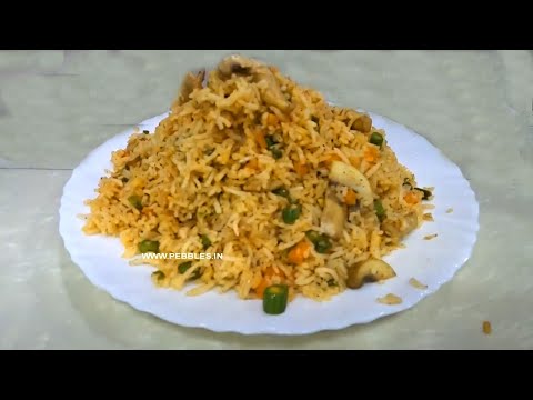 காளான் பிரைட் ரைஸ் | Mushroom Fried Rice In Tamil | Mushroom Rice by Gobi Sudha #1255