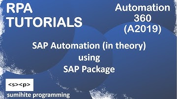 RPA tutorial, SAP Automation in Automation 360 or A2019 |SAP Scripting | Capture SAP | SAP Command