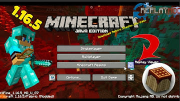 How to install REPLAY MOD in pojav launcher 1.16.5 with 100+ FPS using OPTIFABRIC