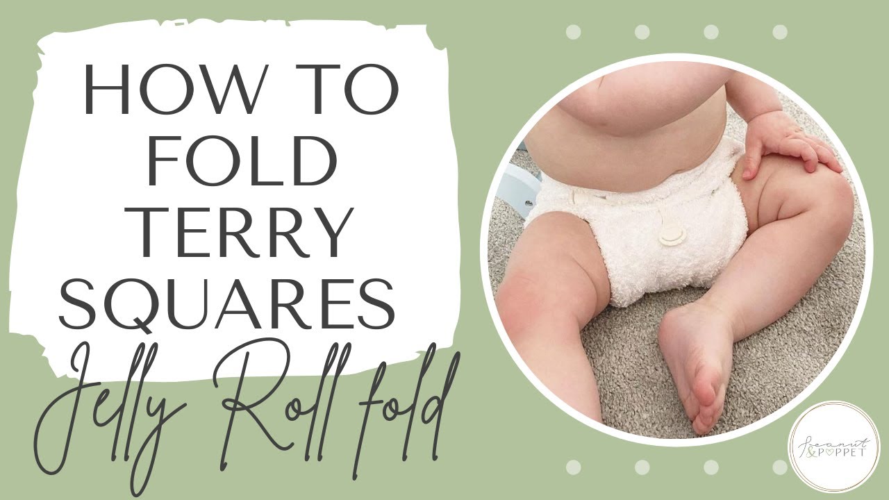 Jelly Roll Fold Newborn Cloth Nappies How To Use and Fold Terry