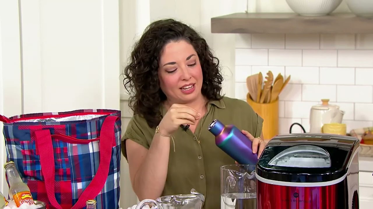 Cook's Essentials 26lbs Portable Stainless Steel Ice Maker on QVC