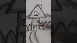 Easy kids drawing house/shorts viralvideo