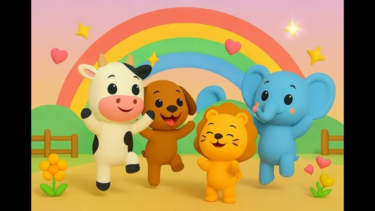 Animal Sounds Song Hindi🐄🐶🦁 | Kids Cartoon | जानवरों की आवाज़ें 🐄🐶🦁 | बच्चों का कार्टून गाना |