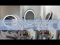 Review Rocollos Rechargeable Wall Mounted Lighted Makeup Mirror Chrome, 8 Inch Double-Sided LED Vani