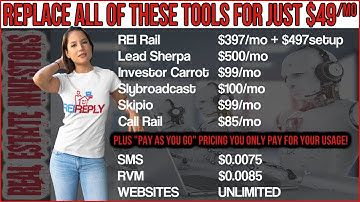 Wholesalers Get REI Automation Software Just $49/mo - SMS, RVM, Email, Websites & More! REI Reply