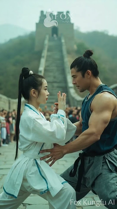 Chipao Kung Fu Beauty STUNS Muscular Fighter with Epic Knockout! | Fox Kung Fu AI