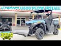 How to remove and install a kfi plow on a cfmoto uforce 600 utv clear fast  easy tutorial