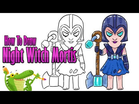 How To Draw Night Witch Mortis Brawlstars Myhobbyclass Com - brawl stars night witch mortis drawing