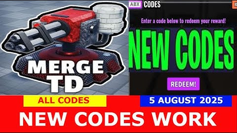 *NEW CODES* Merge Tower Defense ROBLOX | August 5, 2025