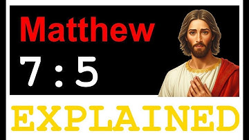 Matthew 7:5 - What Does Remove the Plank Really Mean? | Bible Verse Explained