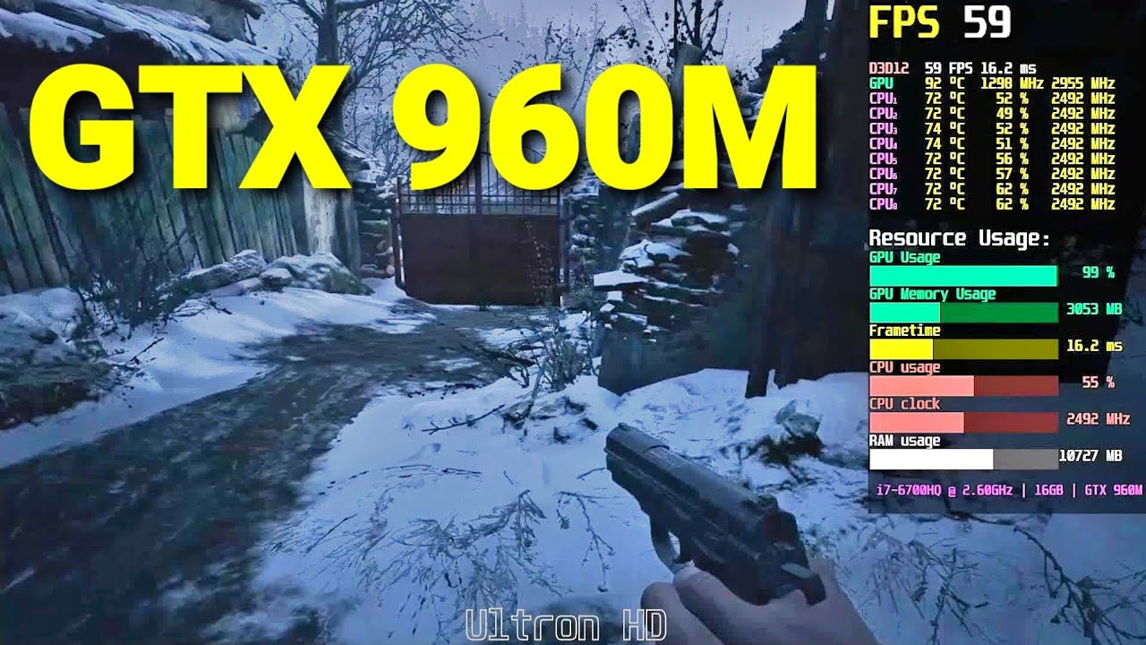 Resident Evil Village Demo Gtx 960m Oc Performance Test Youtube