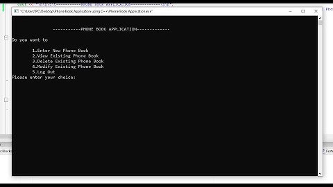 Simple Phone Book Application using C++