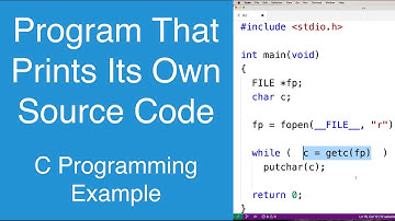Program That Prints Its Own Source Code | C Programming Example