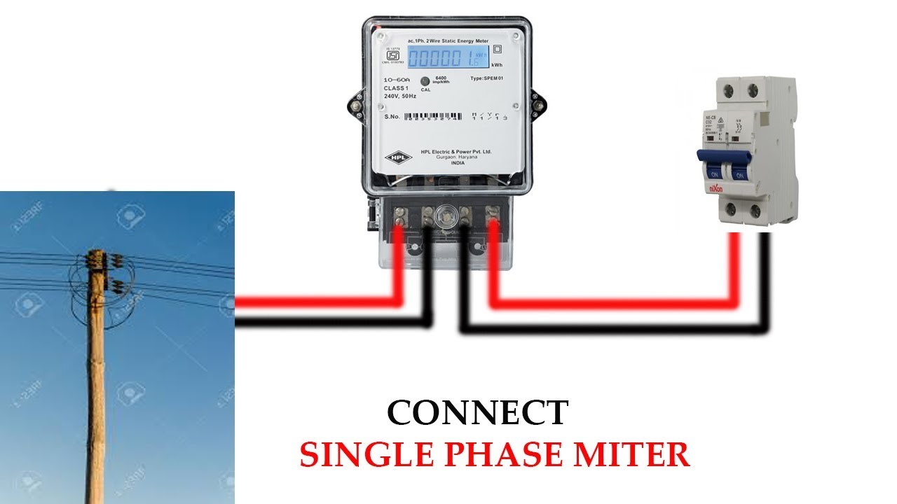 verstoring Overgang Groenland How To Connection Single phase kwh Meter - YouTube