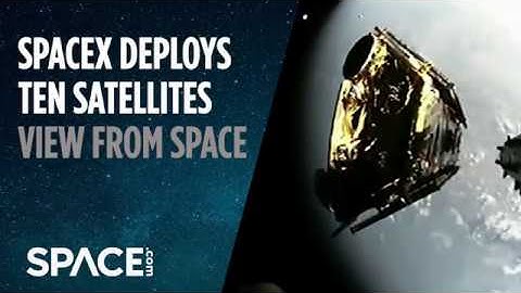 SpaceX Deploys Iridium NEXT Satellites - View From Space