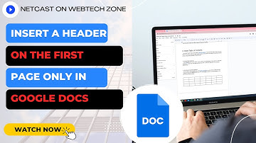 How to Insert a Header on the First Page Only in Google Docs