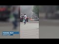 Video captures moment car bursts into flames near Aldi supermarket