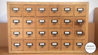 24 Drawer Apothecary Cabinet - Making of Material for making the Apothecary cabinet: http://bit.ly/Apothecary_Boticario ****TOOLS and stuff I use, check them out: https://kit.