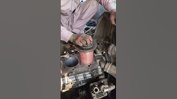 Cylinder Sleeve Fitting | Precision Engine Rebuild | Heavy Workshop Skills #shorts #engine #viral