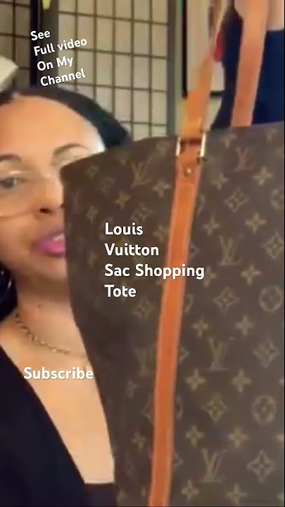 LOUIS VUITTON SAC SHOPPING TOTE / VINTAGE LOUIS VUITTON BAG LV TOTE REVIEW  MONOGRAM BAG #LVLUXEGIRL 
