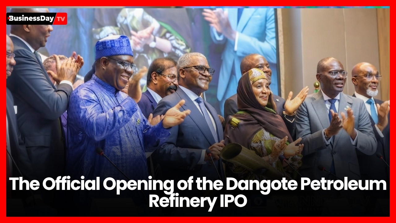 The Official Opening of the Dangote Petroleum Refinery IPO at the Nigerian Exchange (NGX) in Lagos.