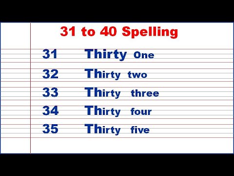 31-40 spelling | 31 se 40 tak spelling | thirty one to forty spelling | Ujjwal Lakshya |