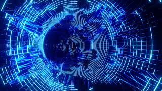Digital Blue Cyberspace, Data Network Tunnel Background  Background Abstract Wallpaper | Ultra HD 4K